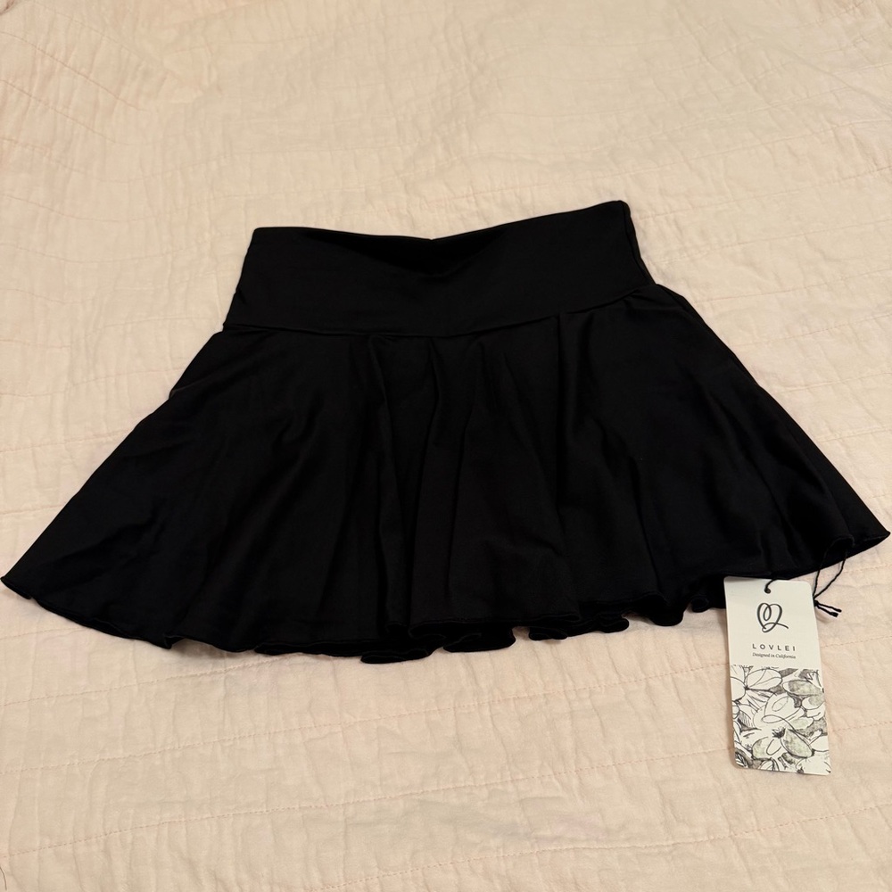 NWT LovLei Black Tennis Skort